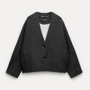Zara Charcoal Bomber Jacket